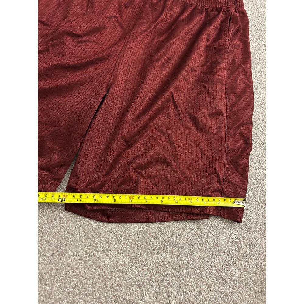 Haband Active Joe Mesh Athletic Shorts Mens L Maroon Excellent Textured Gym 84X - Picture 4 of 8